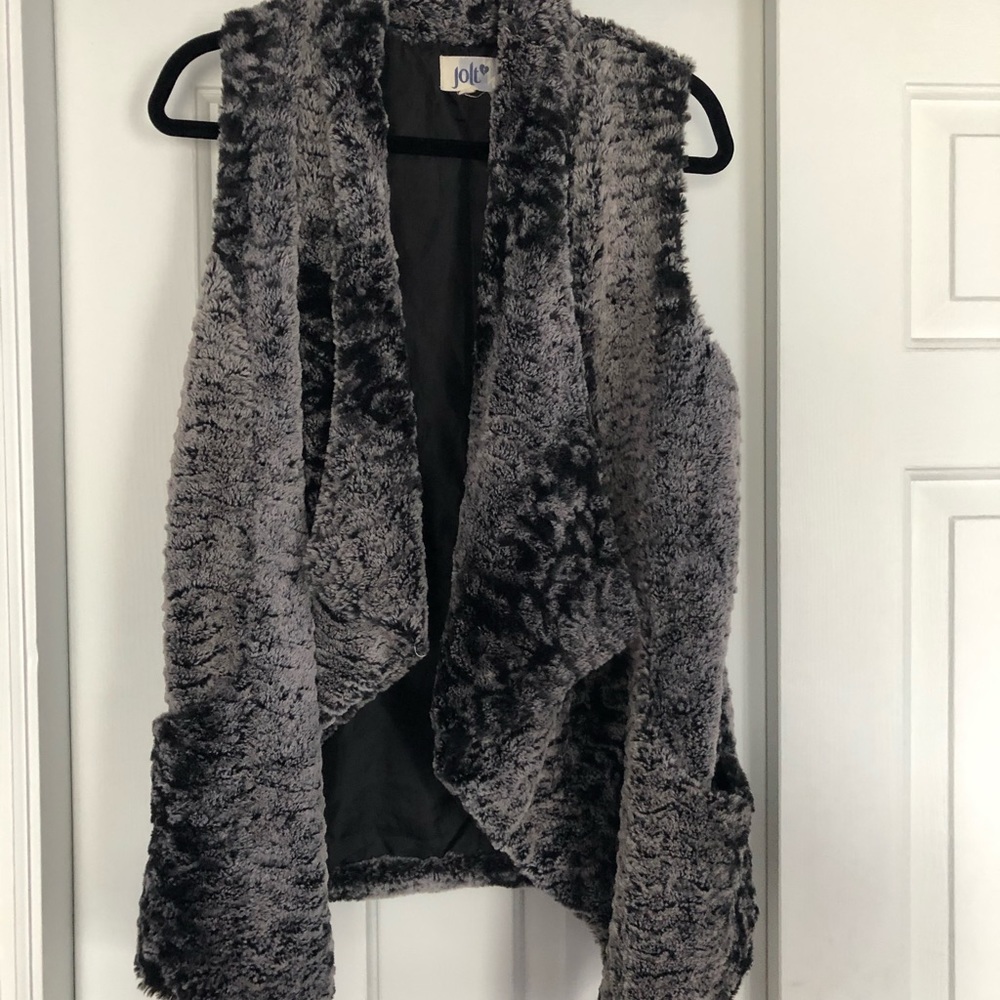 Jolt Faux Fur Cozy Vest with Pockets